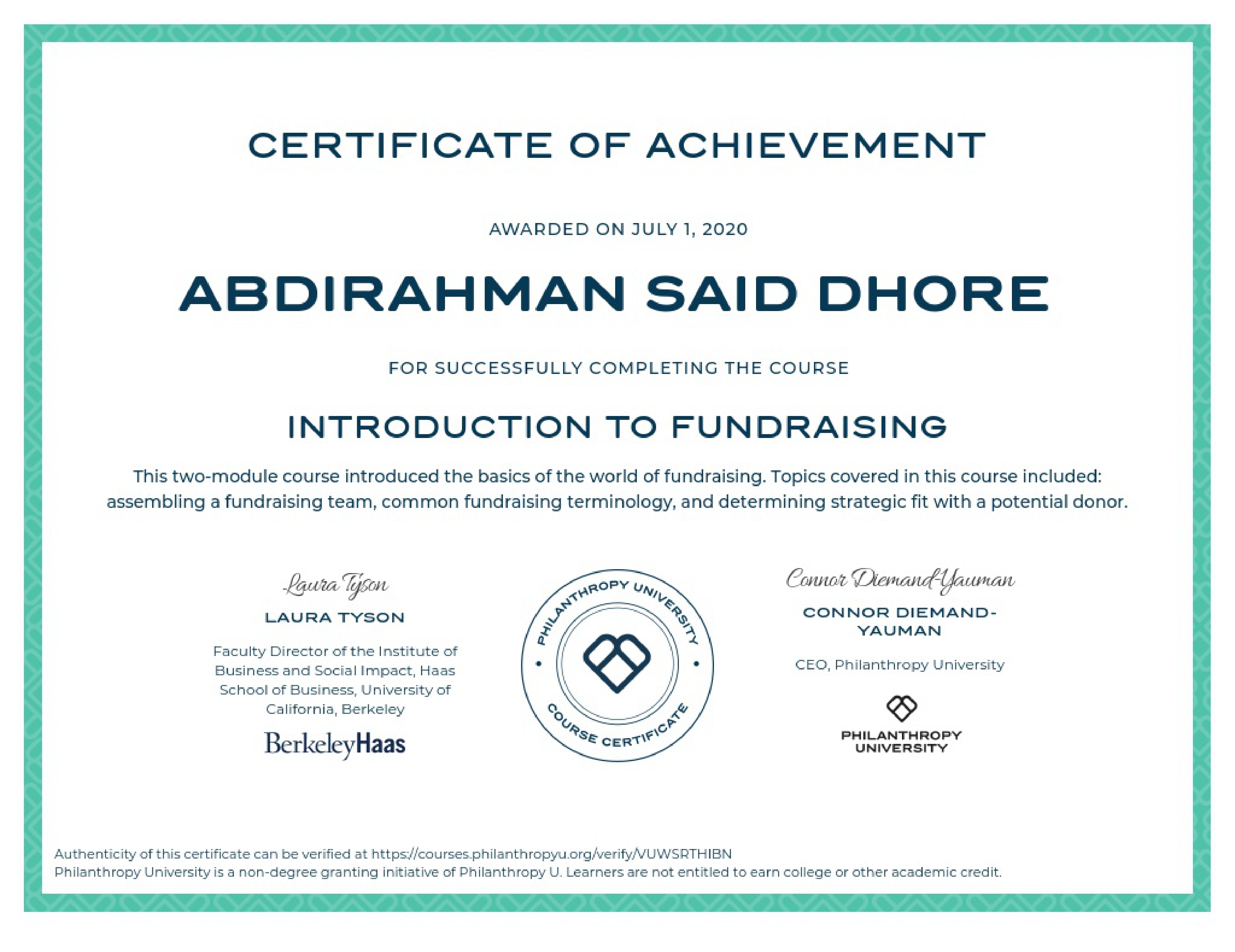 Fundraising Certification Preview