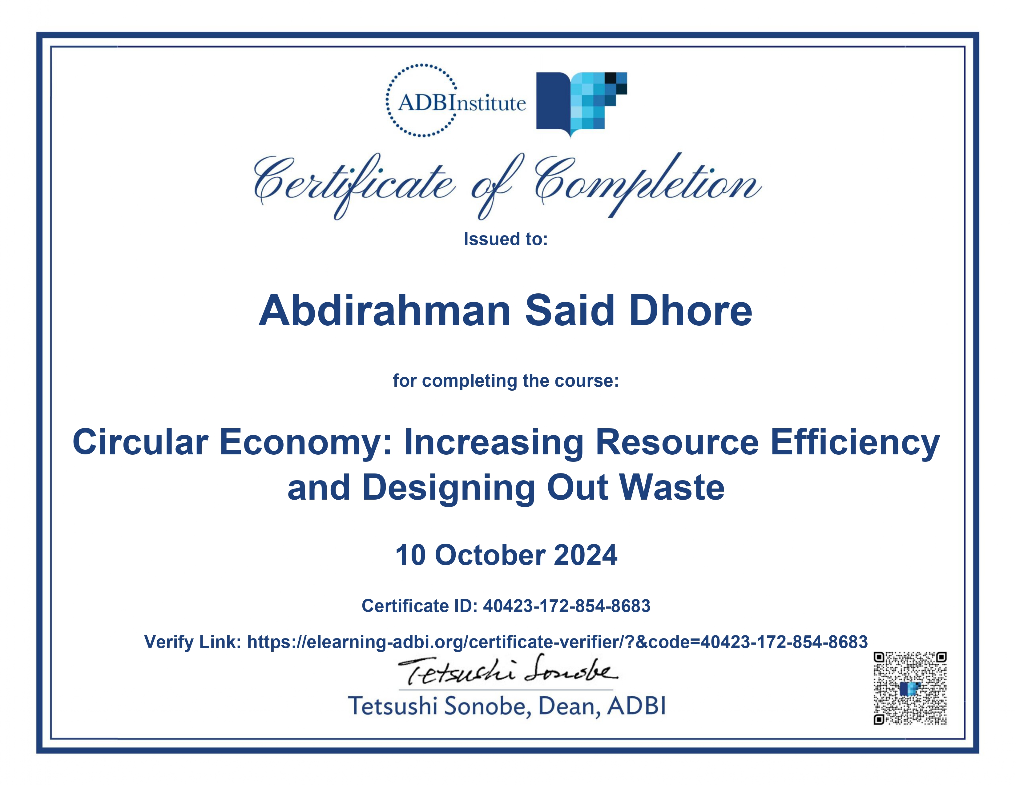 Circular Economy Certification Preview