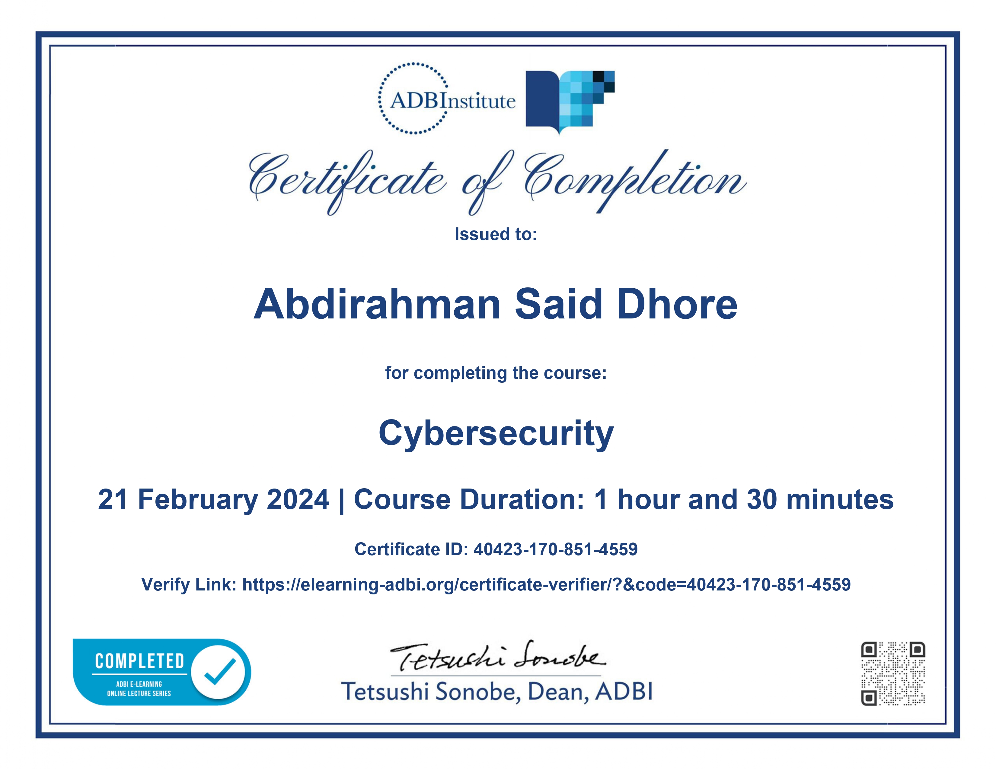 Cybersecurity Certification Preview