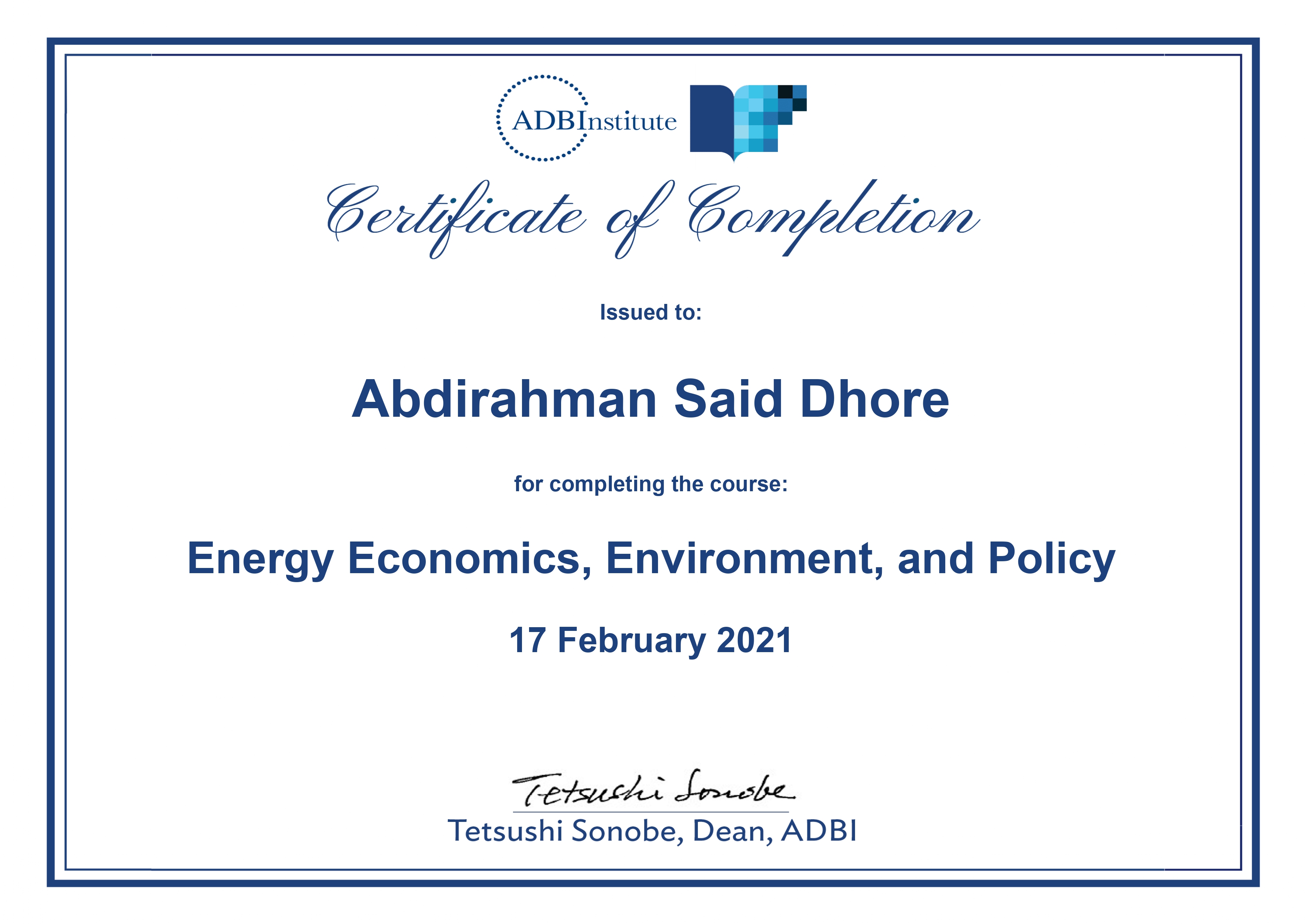 Energy Policy Certification Preview